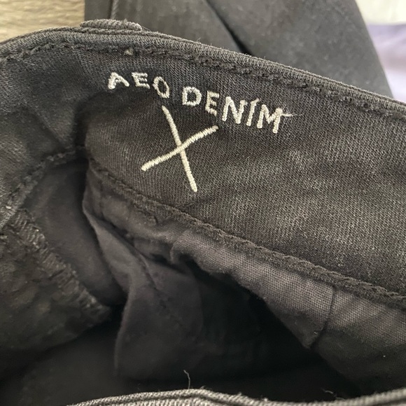 American Eagle Outfitters Black Distressed Jegging Skinny Jeans Size 0 - Picture 5 of 5